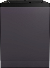 Style Line Тумба с кварцевой раковиной антрацит Моно 50 графит нубук – фотография-1